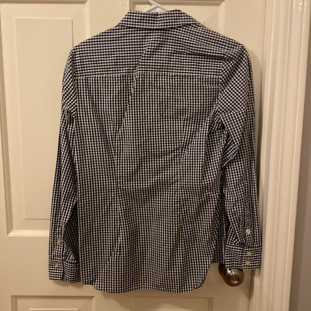 Vineyard Vines Navy Gingham Button Down Euc - image 4